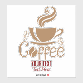 Coffee Lover Design – Minimal Coffee Cup Graphic Aufkleber