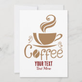 Coffee Lover Design – Minimal Coffee Cup Graphic Dankeskarte (Vorderseite)