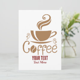 Coffee Lover Design – Minimal Coffee Cup Graphic Dankeskarte