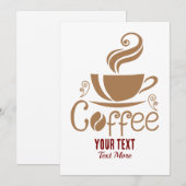 Coffee Lover Design – Minimal Coffee Cup Graphic Dankeskarte (Vorne/Hinten)