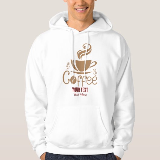Coffee Lover Design – Minimal Coffee Cup Graphic Hoodie (Vorderseite)