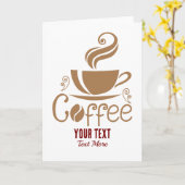 Coffee Lover Design – Minimal Coffee Cup Graphic Karte (Gelbe Blume)