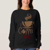 Coffee Lover Design – Minimal Coffee Cup Graphic Sweatshirt (Vorderseite)