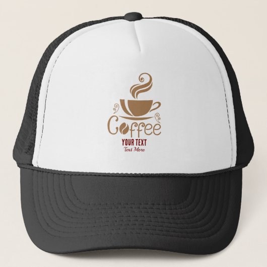 Coffee Lover Design – Minimal Coffee Cup Graphic Truckerkappe (Vorderseite)