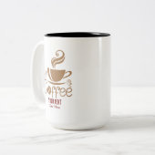 Coffee Lover Design – Minimal Coffee Cup Graphic Zweifarbige Tasse (Vorderseite Links)