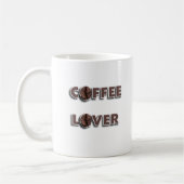 Coffee Lover Design with Real Bean Kaffeetasse (Links)