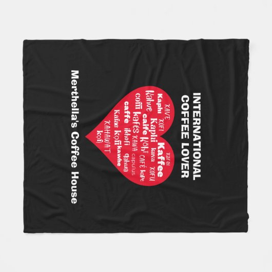 COFFEE LOVER FLEECEDECKE (Vorderseite (Horizontal))