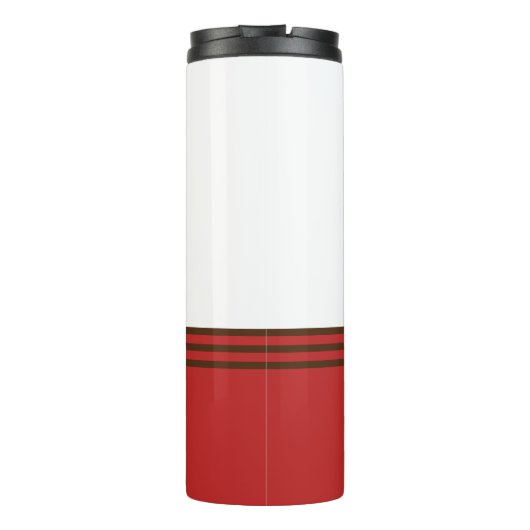 Coffee Lover Gift Custom Name Coffee Bean Design Thermosbecher (Rückseite)