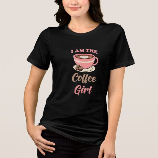 Coffee Lover Girl Süßes Kaffeetiker Ästhetik T-Shi Tri-Blend Shirt (Vorderseite)