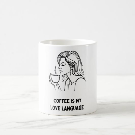 Coffee Lover Girl Tasse: Sip and Savor Kaffeetasse (Mittel)