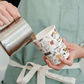 Coffee Lover Ink Sketch Muster Pappbecher