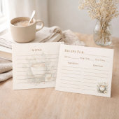 Coffee Lover Kitchen Gift Floral Recipe Card