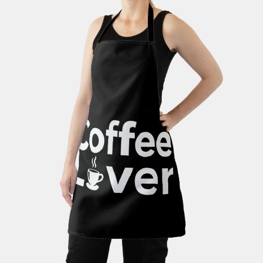Coffee Lover Minimalist Typography Black Apron Schürze (InSitu)