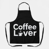 Coffee Lover Minimalist Typography Black Apron Schürze (Vorderseite)