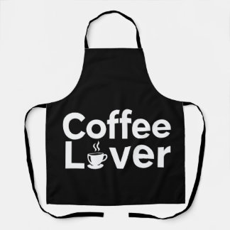 Coffee Lover Minimalist Typography Black Apron Schürze