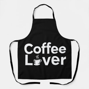 Coffee Lover Minimalistische Typografie Schwarze S Schürze