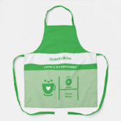 Coffee lover name kitchen green schürze (Vorderseite)