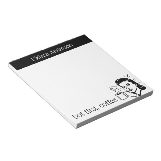 Coffee Lover Notepad Notizblock (angewinkelt)