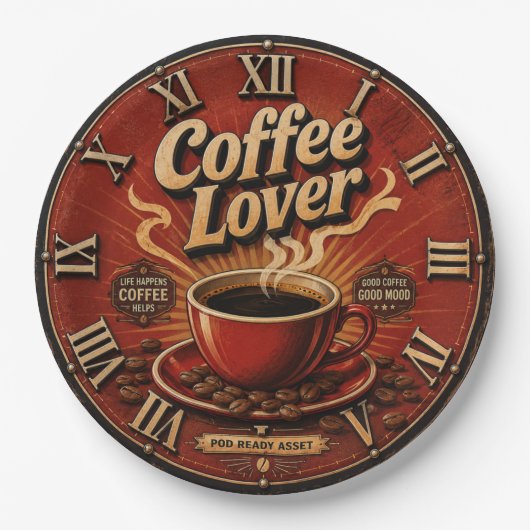 Coffee Lover Pappteller (Vorderseite)