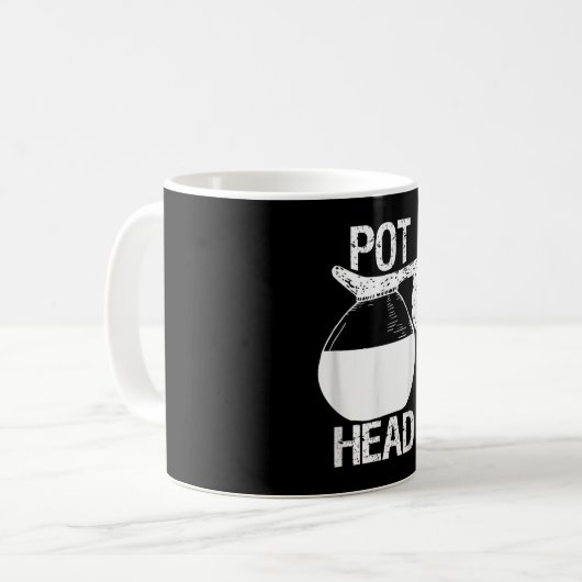 Coffee Lover Pot Head Kaffeetasse (Vorderseite Links)