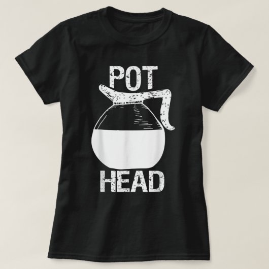 Coffee Lover Pot Head T-Shirt (Design vorne)
