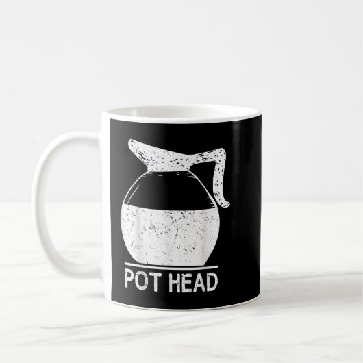 Coffee Lover Pot Head TShirt  Kaffeetasse (Links)