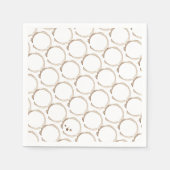 COFFEE Lover Rings Brown White Artisan Fun Serviette (Vorderseite)