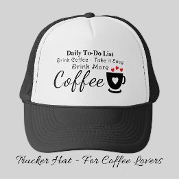 Coffee lover take it easy black truckerkappe