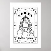 Coffee Lover Tarot Card Zodiac Astrologie Yoga Ges Poster (Vorne)