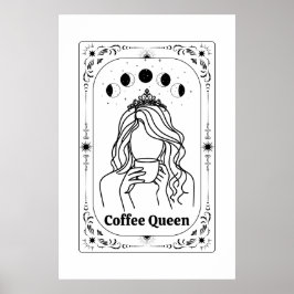 Coffee Lover Tarot Card Zodiac Astrologie Yoga Ges Poster