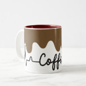 Coffee Lover Tasse - Heartbeat EKG Coffee Design (Vorderseite Links)