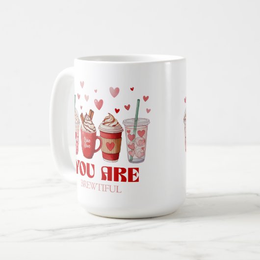 Coffee Lover Valentines Day Kaffeetasse (Vorderseite Links)
