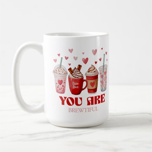 Coffee Lover Valentines Day Kaffeetasse (Links)