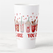 Coffee Lover Valentines Day Milchtasse (Vorderseite)