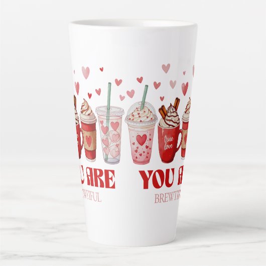 Coffee Lover Valentines Day Milchtasse (Vorderseite)