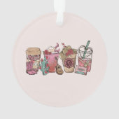 Coffee Lover Western Cowboy Ornament (Rückseite)