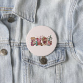 Coffee Lover Western Cowboy Thema Button (Beispiel)