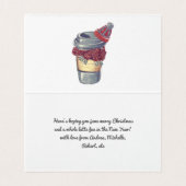Coffee Lover's Christmas Cheer Gruß Foto (Innenseite Aufgefaltet)