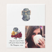 Coffee Lover's Christmas Cheer Gruß Foto (Außenseite Aufgefaltet)