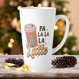 Coffee Lover's Christmas Fa La La La La Holiday Milchtasse