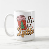 Coffee Lover's Christmas Fa La La La Latte Kaffeetasse (Links)
