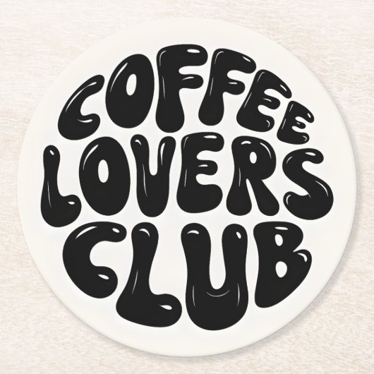 Coffee Lovers Club Runde Untersetzer (Vorderseite)