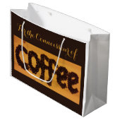 Coffee Lover's Gift Bag von RoseWrites Große Geschenktüte (Vorderseite Schrägansicht)