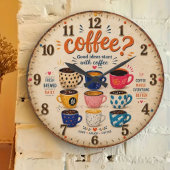 Coffee Lovers Große Wanduhr