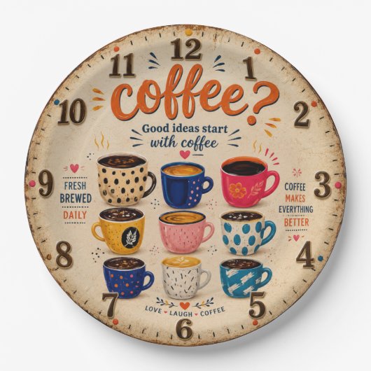 Coffee Lovers Pappteller (Vorderseite)