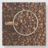 Coffee Lover's stone Untersetzer (Vorderseite)
