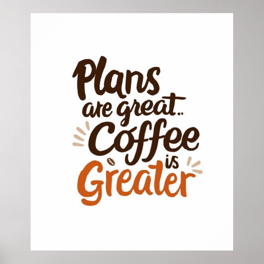 Coffee Lover's Typografie Poster (Vorne)