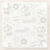 Coffee Lovers Zuhause Sweet Zuhause Glasuntersetzer (Rückseite)