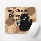 Coffee loving cat mousepad (Mit Mouse)