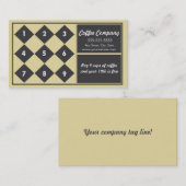 Coffee Loyalty Business Card Lochkarte Treuekarte (Vorne/Hinten)